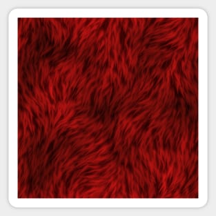 Deep Red Fur Design Sticker